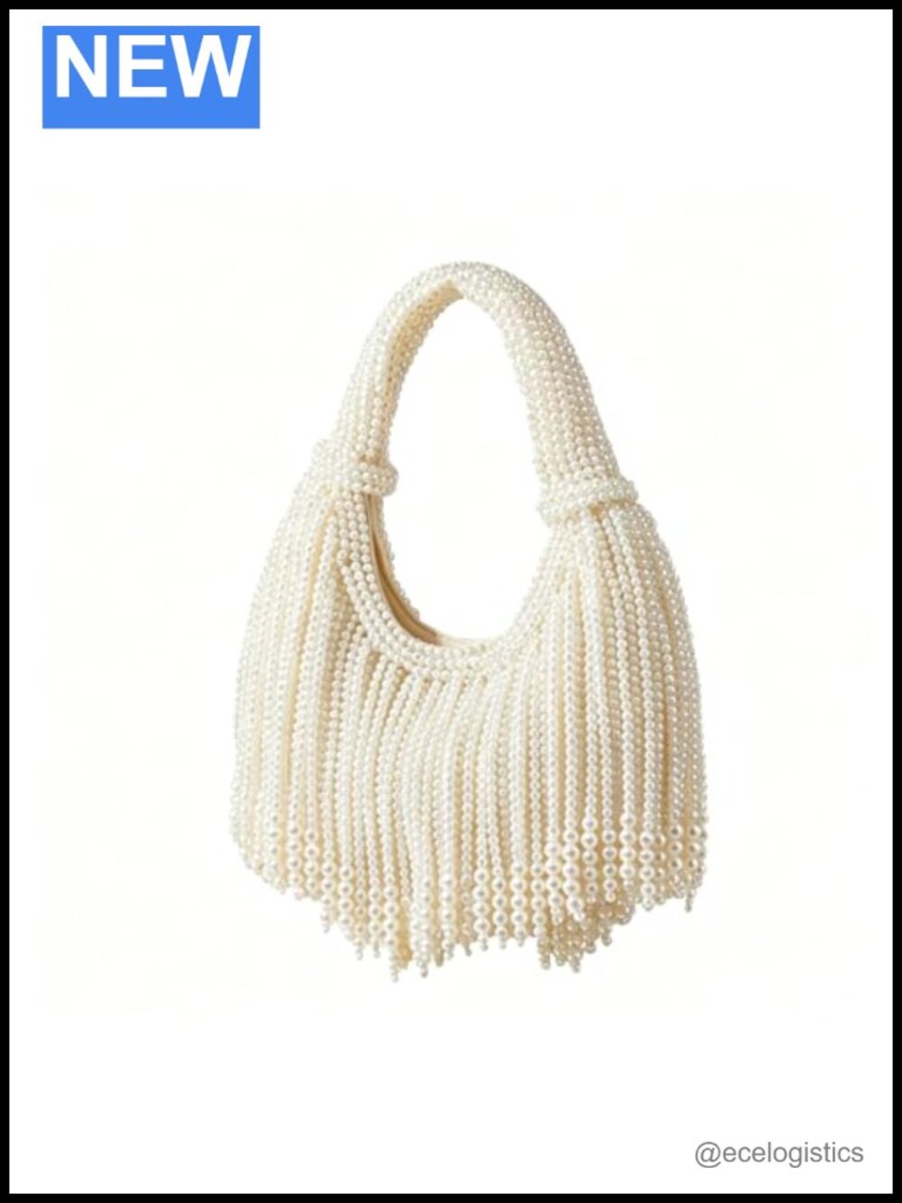 Handmade Pearl Beaded Clutch Evening Bag for Women Wedding Party
